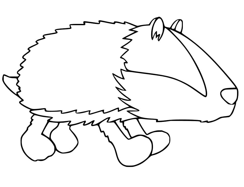 Animated Badger Coloring Game Animated Badger