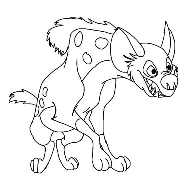 Animated Hyena Coloring Game Animated Hyena