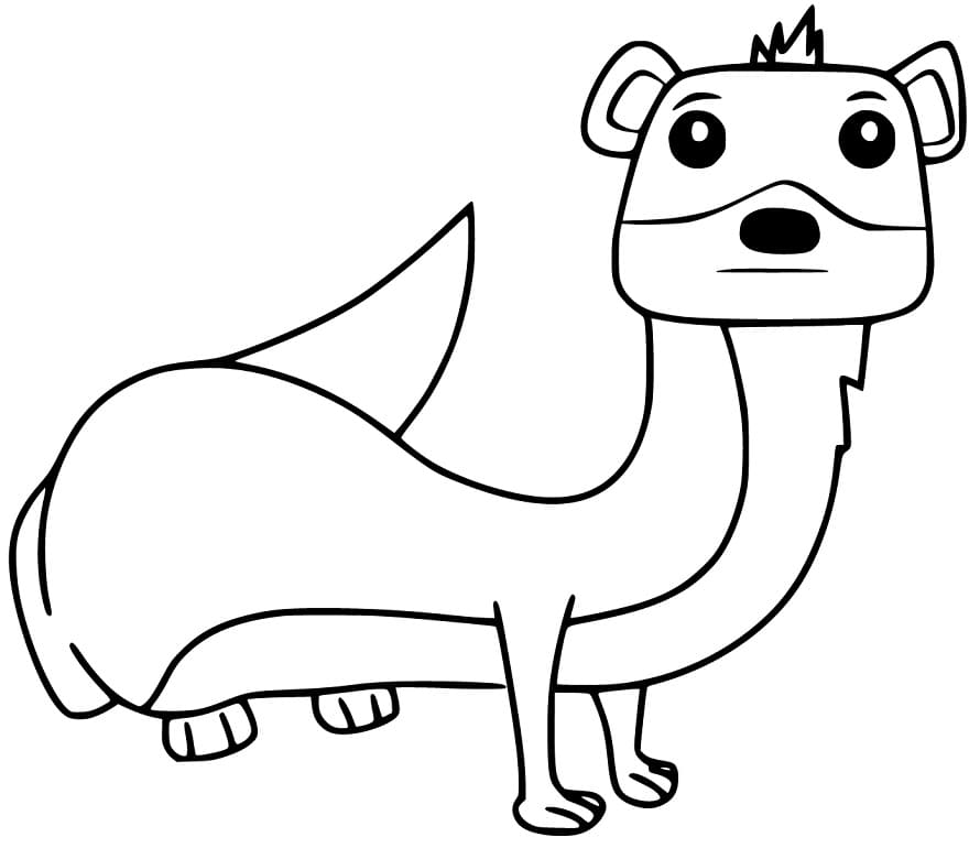 Animated Weasel Coloring Game Animated Weasel