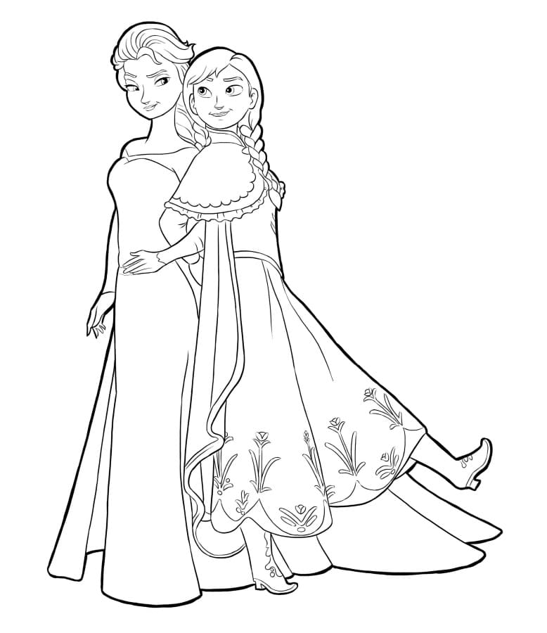 Anna with Elsa Coloring Game Anna with Elsa