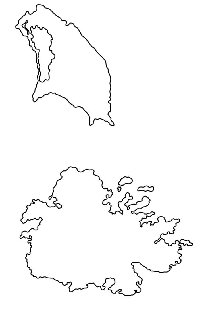 Antigua and Barbuda Outline Map