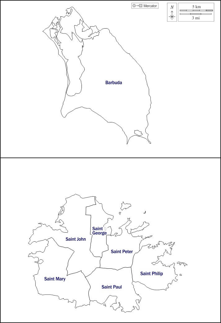 Antigua and Barbuda’s Map