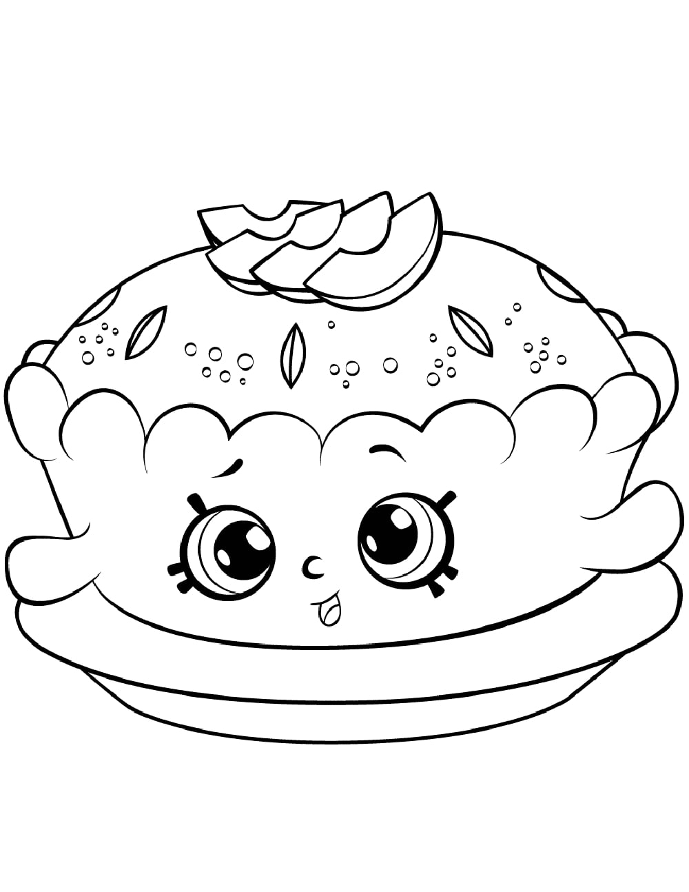 Apple Pie Shopkin Coloring Game Apple Pie Shopkin