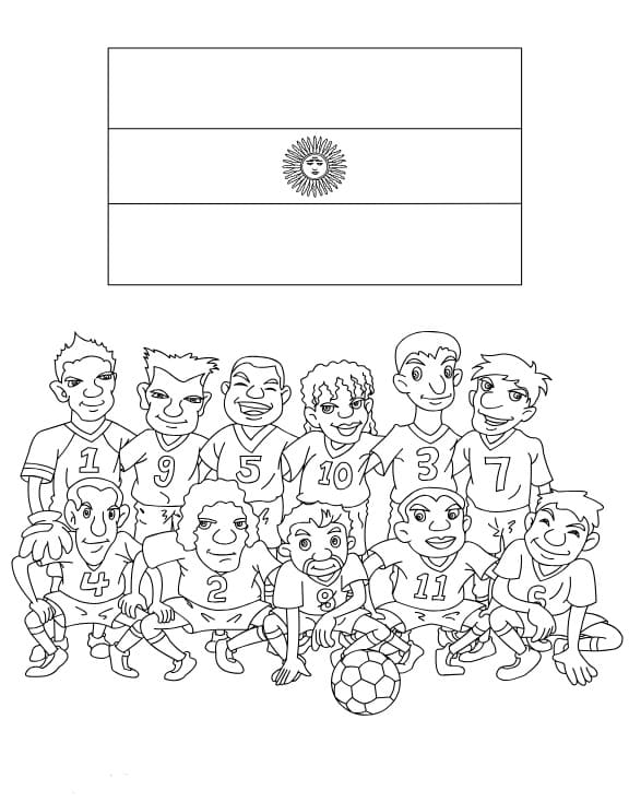 Argentina Football Team Coloring Game Argentina Football Team