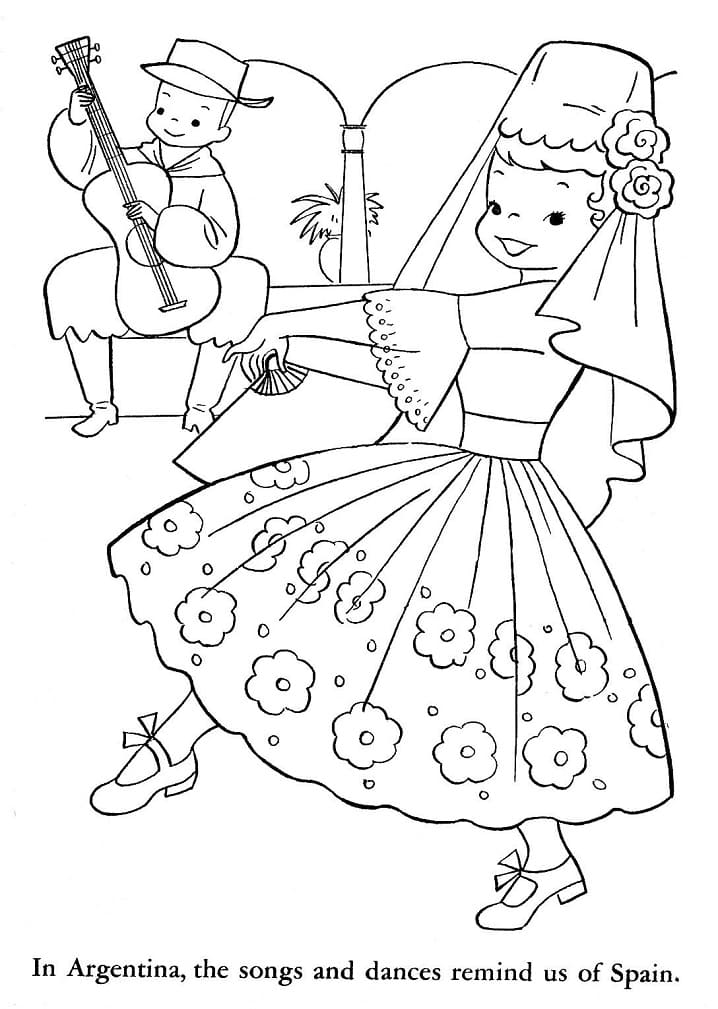 Argentina Songs and Dances Coloring Game Argentina Songs and Dances