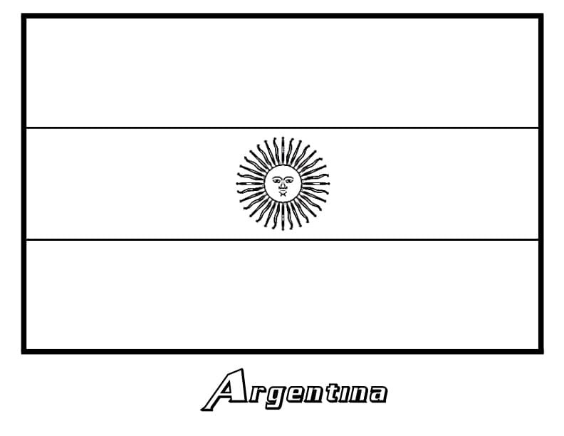 Argentina's Flag Coloring Game Argentina's Flag