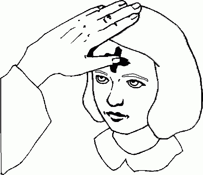 Ash Wednesday Cross Coloring Game Ash Wednesday Cross