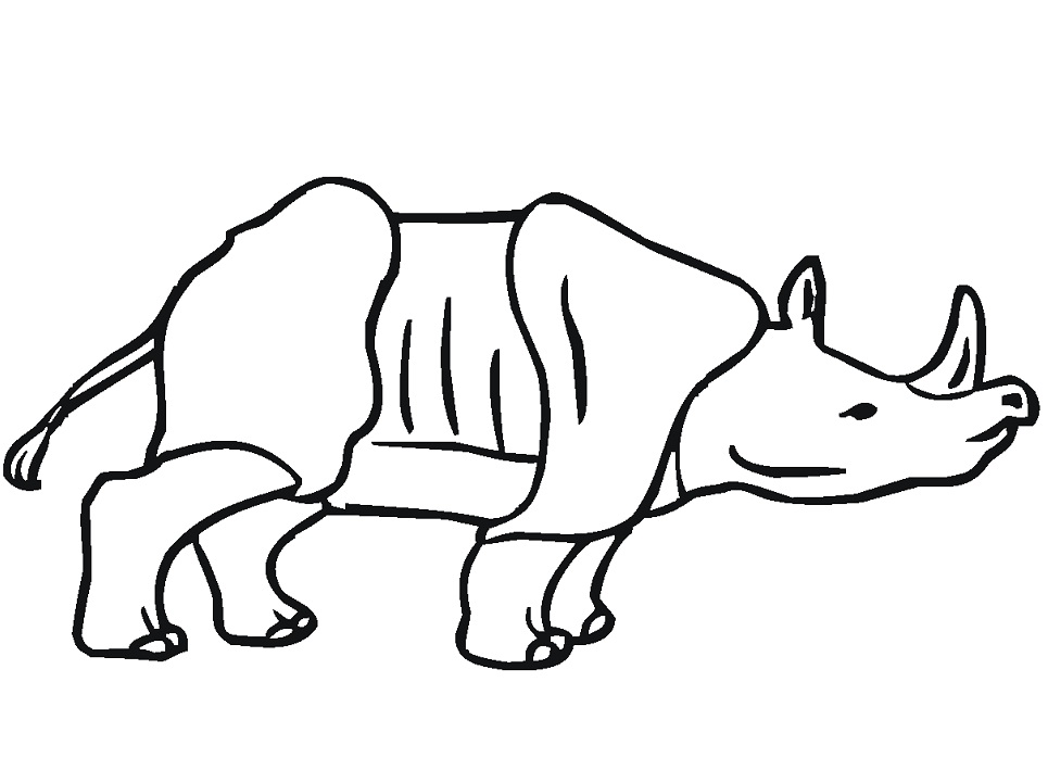 Asian Rhino Coloring Game Asian Rhino