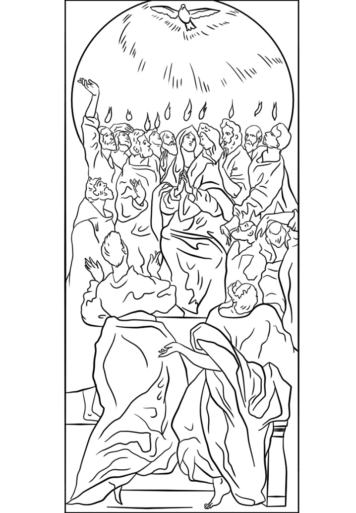 At Pentecost Coloring Game At Pentecost