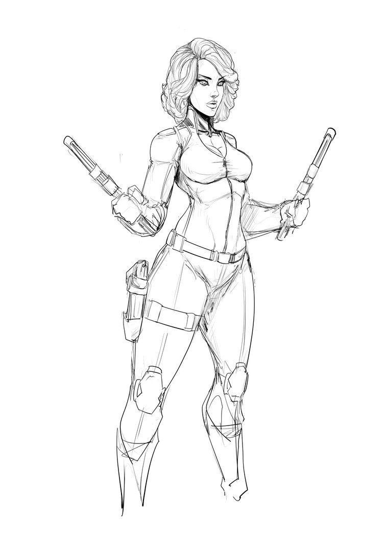 Awesome Black Widow Coloring Game Awesome Black Widow