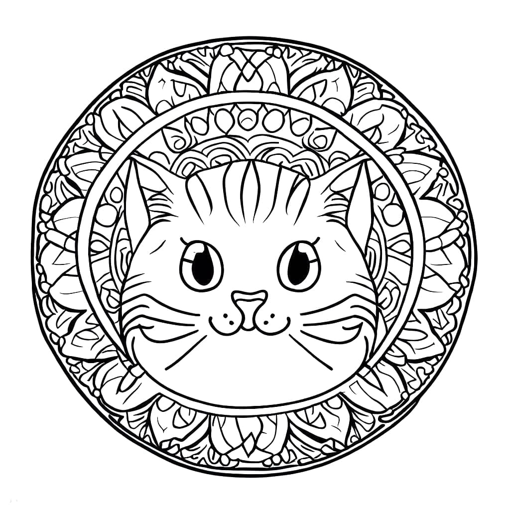 Awesome Cat Mandala Coloring Game Awesome Cat Mandala