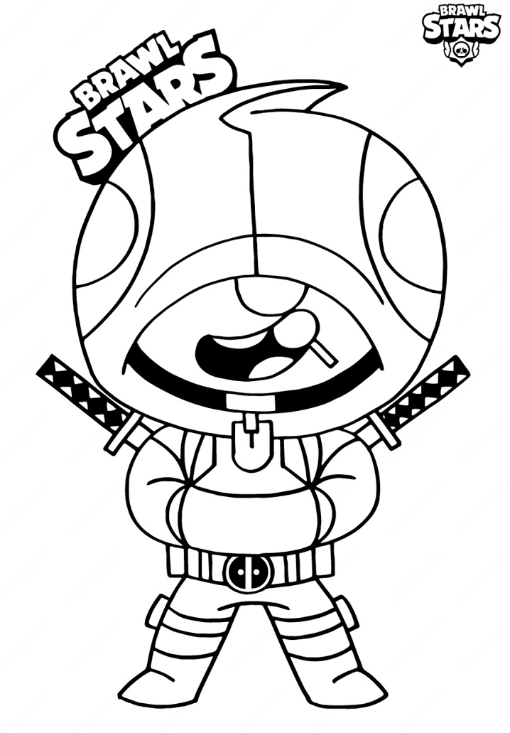 Awesome Leon Brawl Stars Coloring Game Awesome Leon Brawl Stars