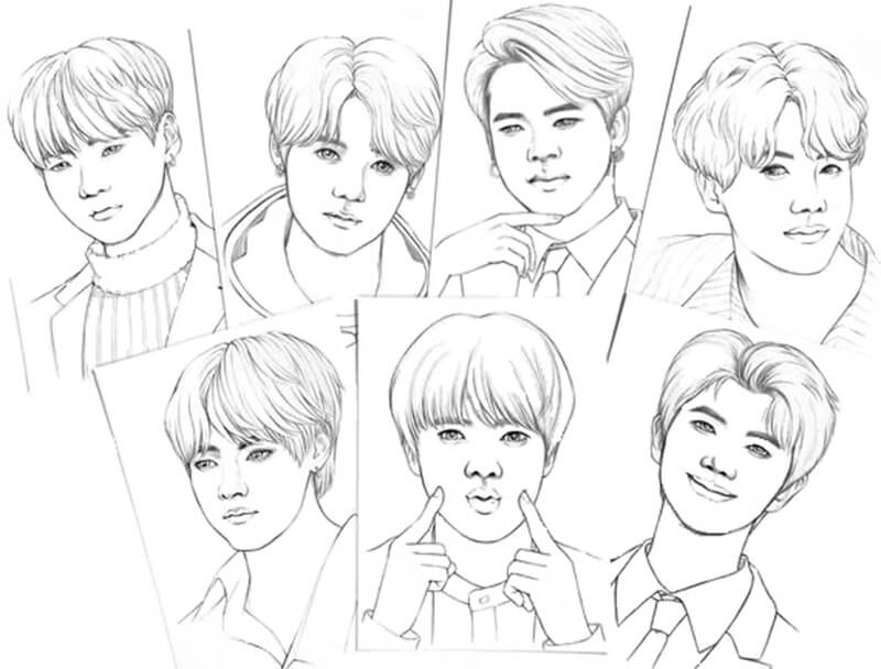 BTS Band Coloring Game BTS Band