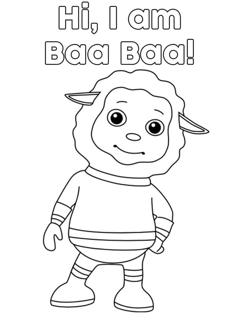 Baa Baa from Little Baby Bum Coloring Game Baa Baa from Little Baby Bum