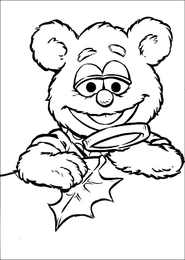 Baby Fozzie with magnifying glass