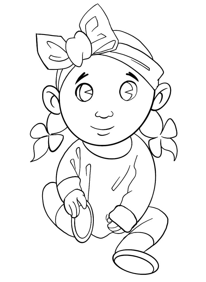 Baby Girl Printable Coloring Game Baby Girl Printable
