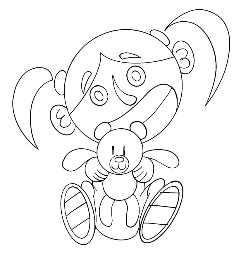 Baby Girl and Teddy Coloring Game Baby Girl and Teddy