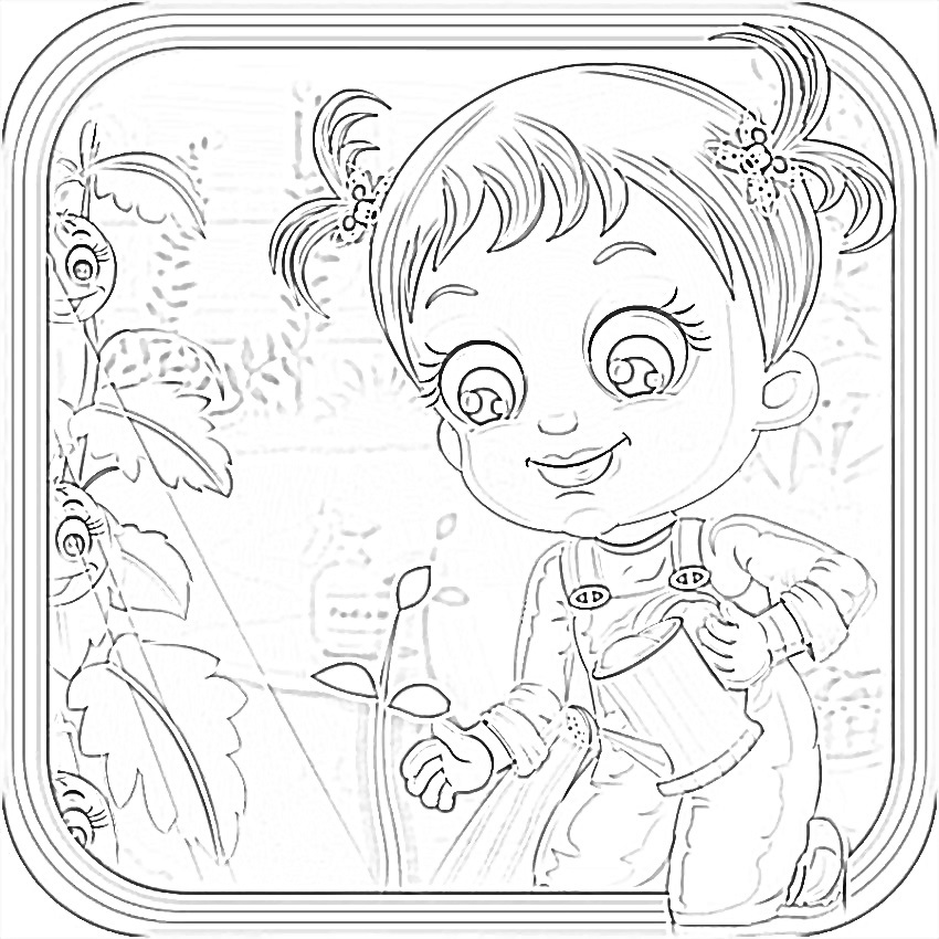 Baby Hazel in Garden Coloring Game Baby Hazel in Garden