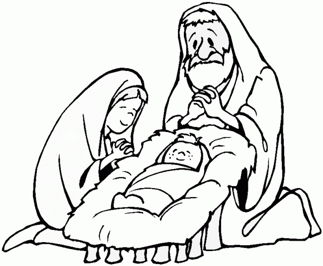 Baby Jesus Born Coloring - Play Free Coloring Game Online