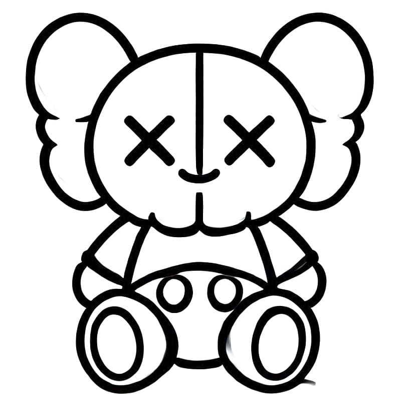 Baby Kaws Coloring Game Baby Kaws