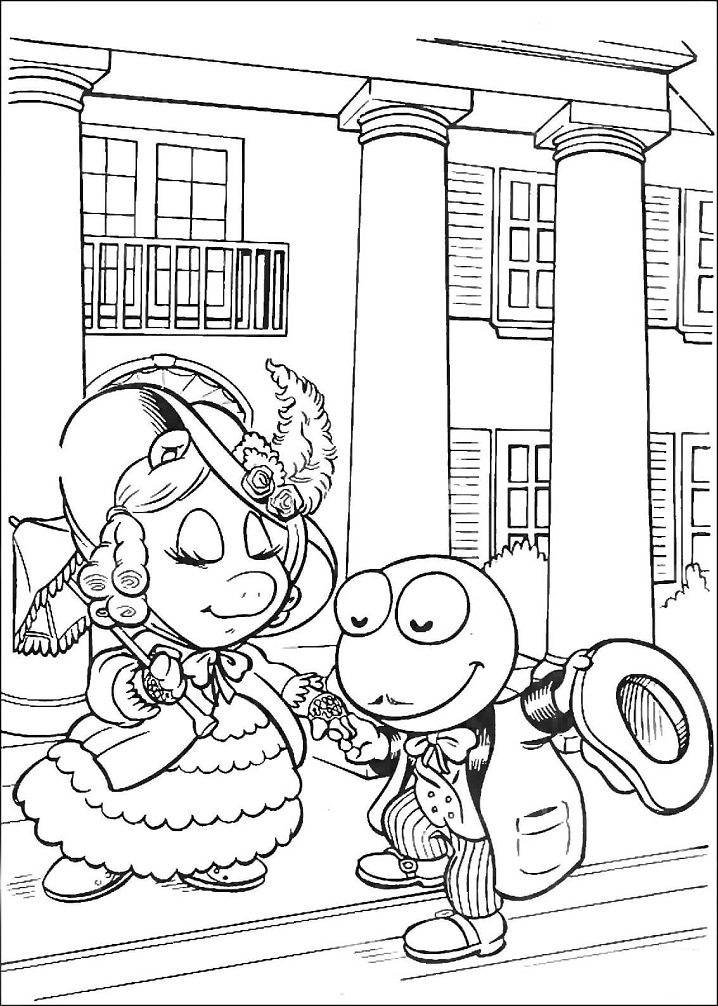 Baby Miss Piggy and Kermit from Muppet Babies