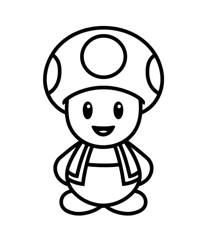 Baby Toad Mario Coloring Game Baby Toad Mario