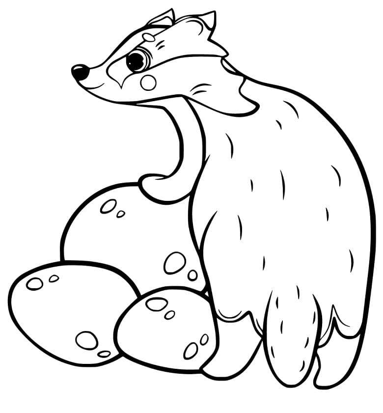 Badger and Eggs Coloring Game Badger and Eggs