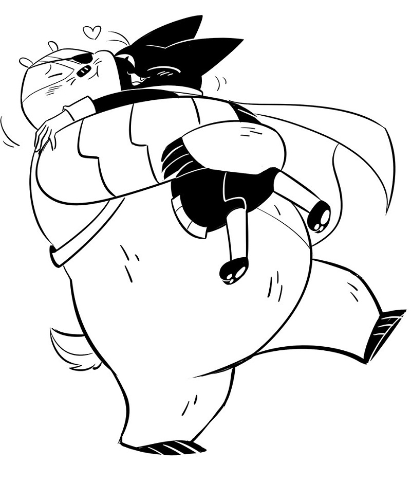 Badgerclops Hugs Mao Mao