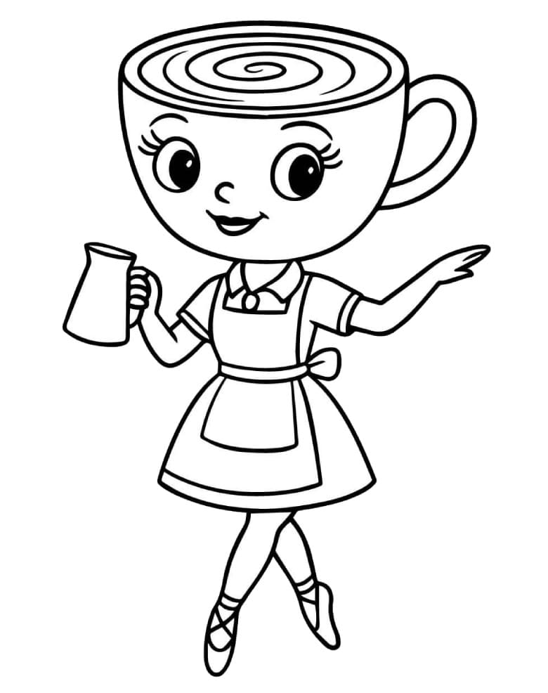 Ballerina Cappuccina from Italian Brainrot Coloring Game Ballerina Cappuccina from Italian Brainrot