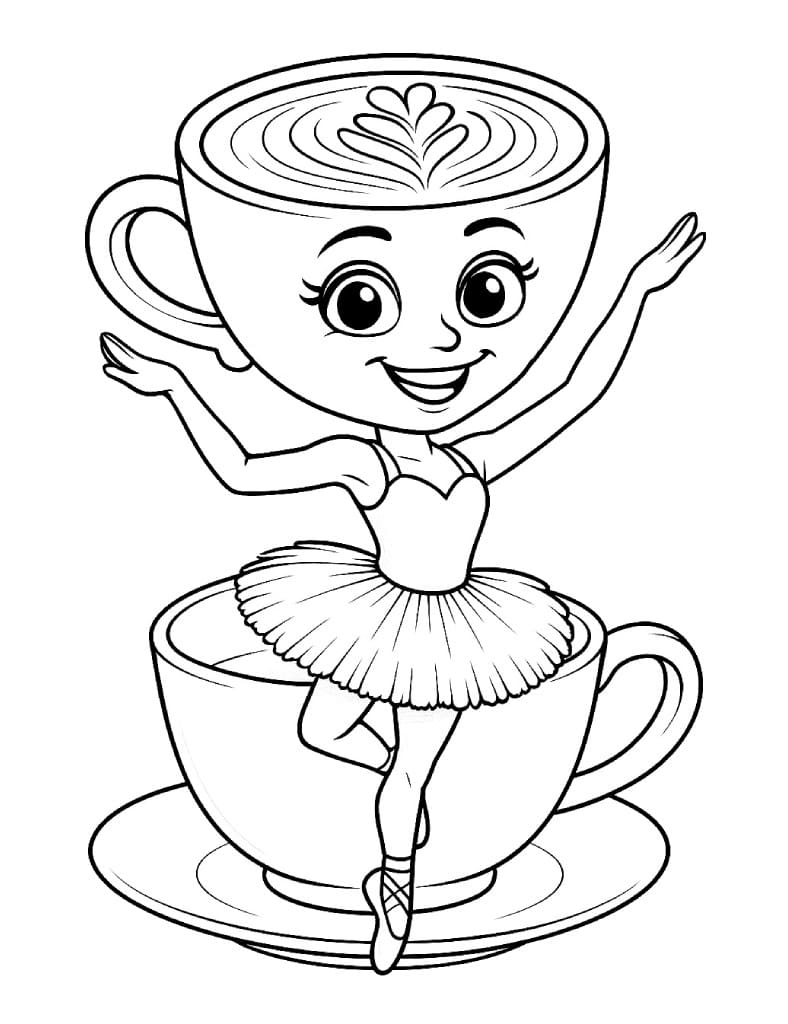 Ballerina Cappuccina in Brainrot Coloring Game Ballerina Cappuccina in Brainrot