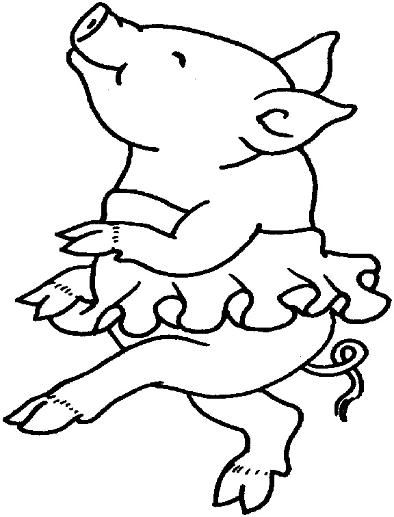 Ballet Pig Coloring Game Ballet Pig