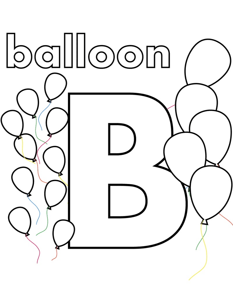 Balloon Letter B Coloring Game Balloon Letter B