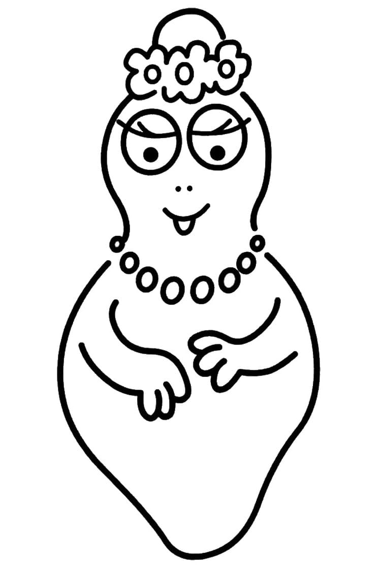 Barbabelle from Barbapapa Coloring Game Barbabelle from Barbapapa