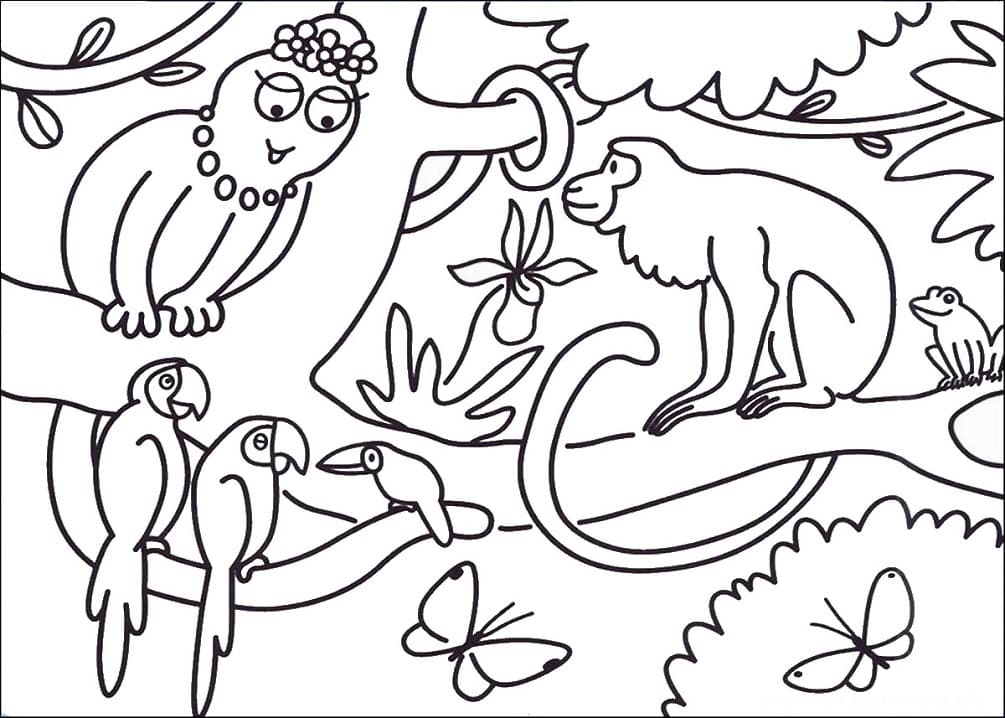 Barbabelle with Animals Coloring Game Barbabelle with Animals