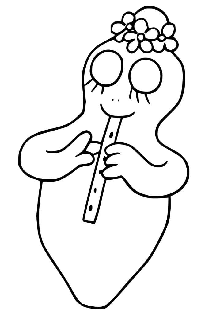 Barbalala Playing Flute Coloring Game Barbalala Playing Flute
