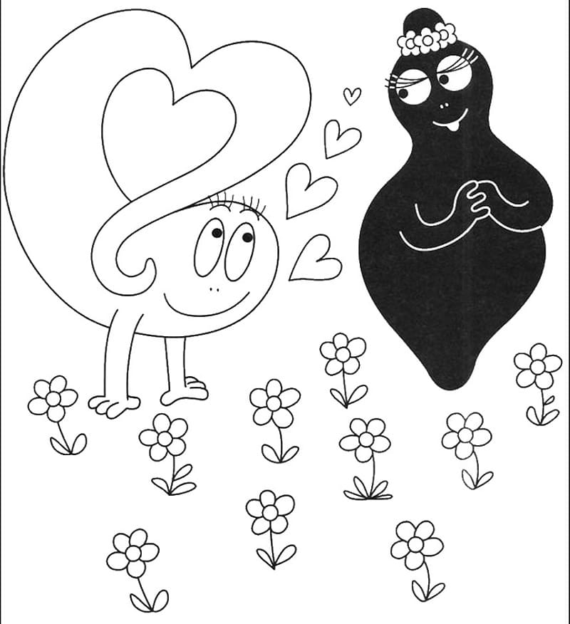 Barbamama and Barbapapa Coloring Game Barbamama and Barbapapa