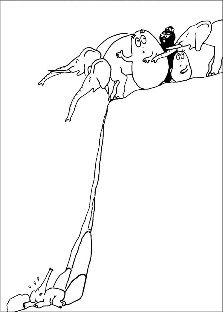 Barbapapa Saves Elephant Coloring Game Barbapapa Saves Elephant