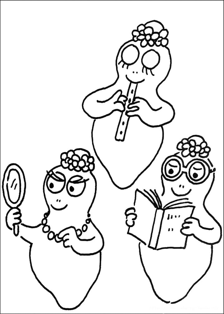 Barbapapa's Characters Coloring Game Barbapapa's Characters