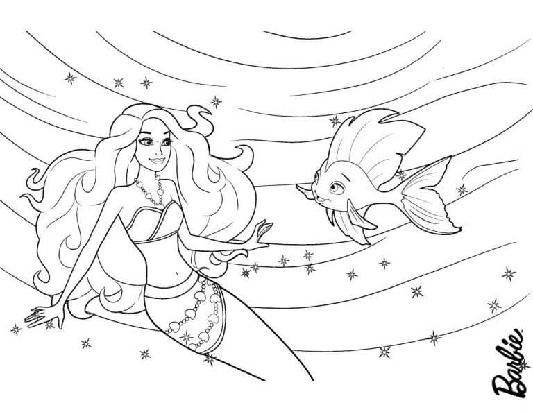 Barbie Mermaid and Fish Friend