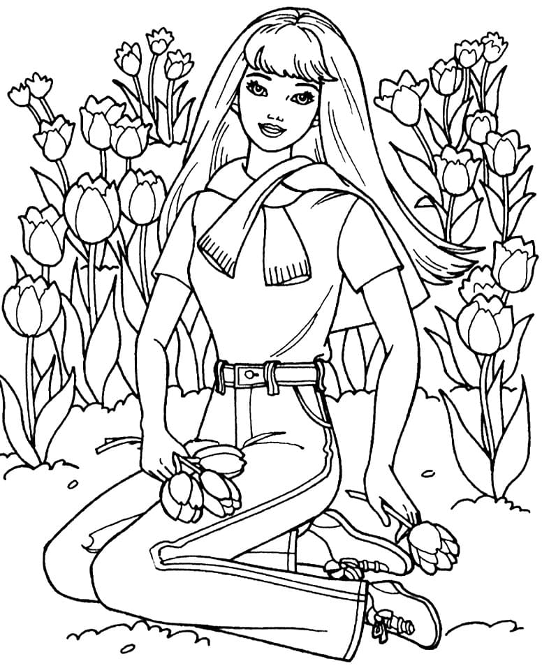Barbie in Flowers Garden