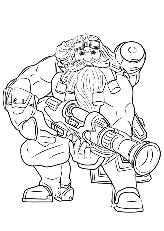 Barik from Paladins Coloring Game Barik from Paladins