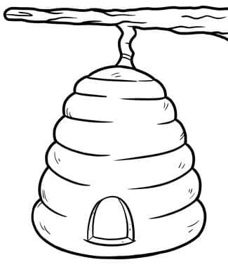 Cute Bees and Beehive Coloring - Play Free Coloring Game Online