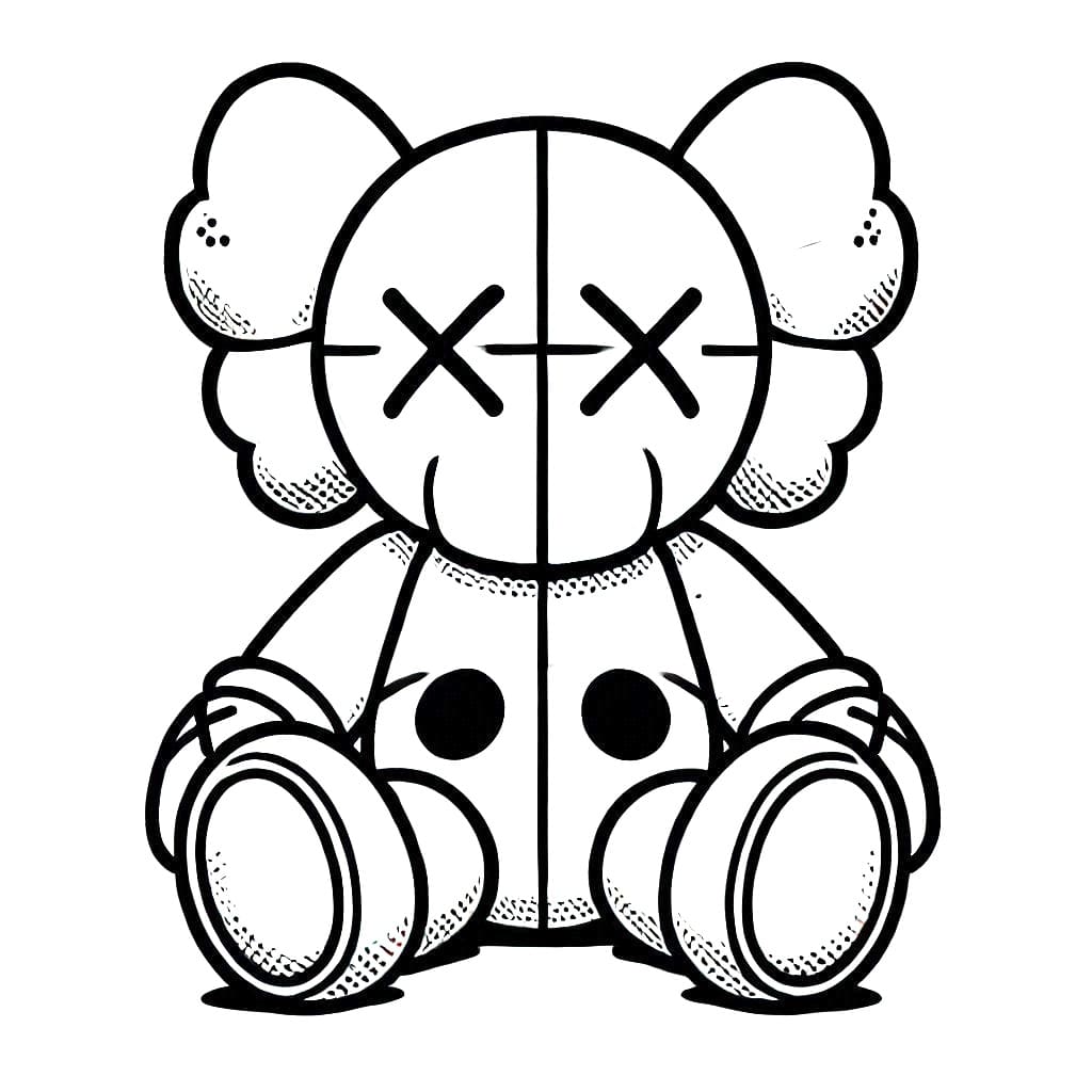 Basic Kaws Coloring Game Basic Kaws