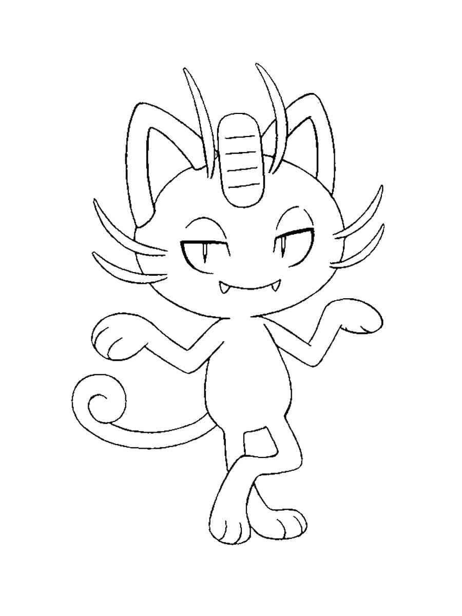 Basic Meowth Pokemon Coloring Game Basic Meowth Pokemon