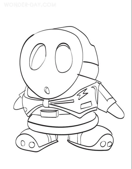 Basic Shy Guy Mario Coloring Game Basic Shy Guy Mario