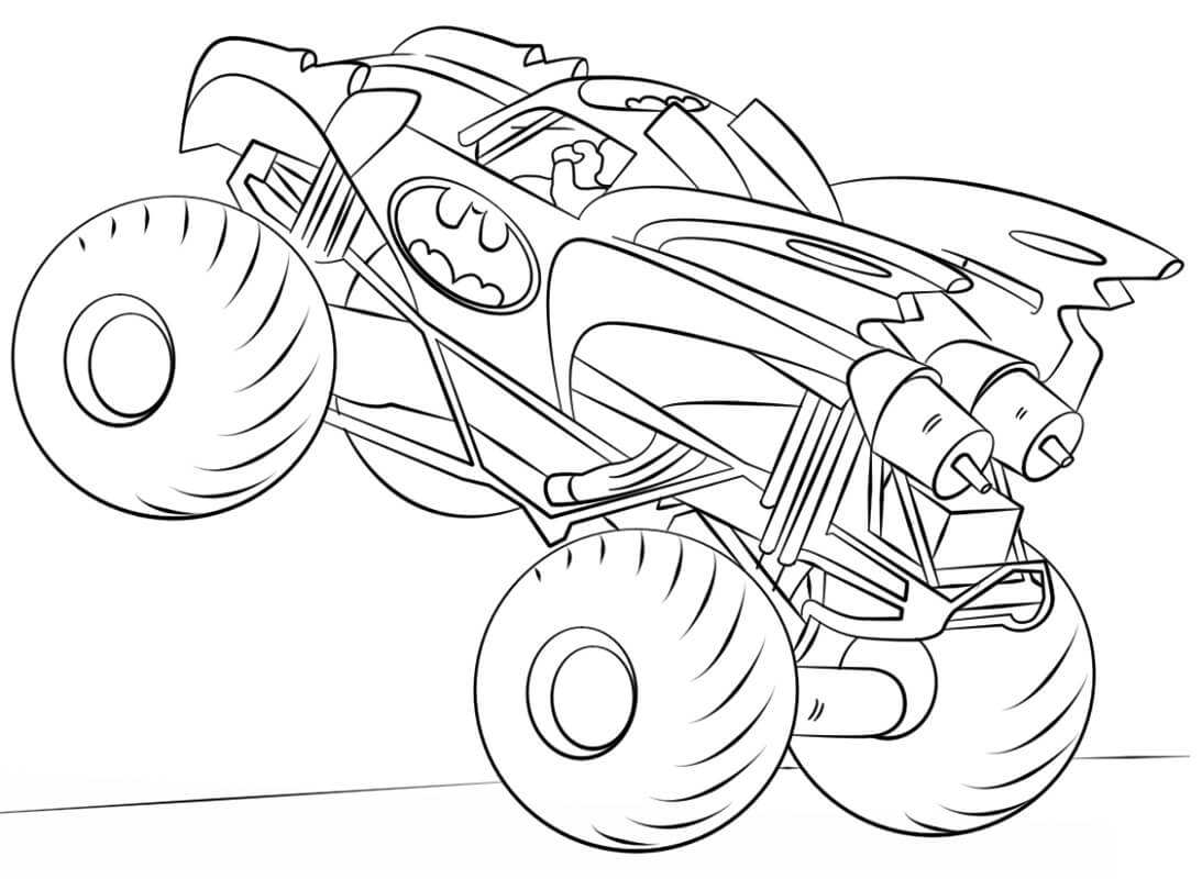 Batman Monster Truck Coloring Game Batman Monster Truck
