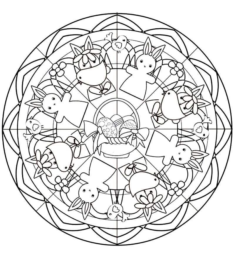 Beautiful Easter Mandala Coloring Game Beautiful Easter Mandala