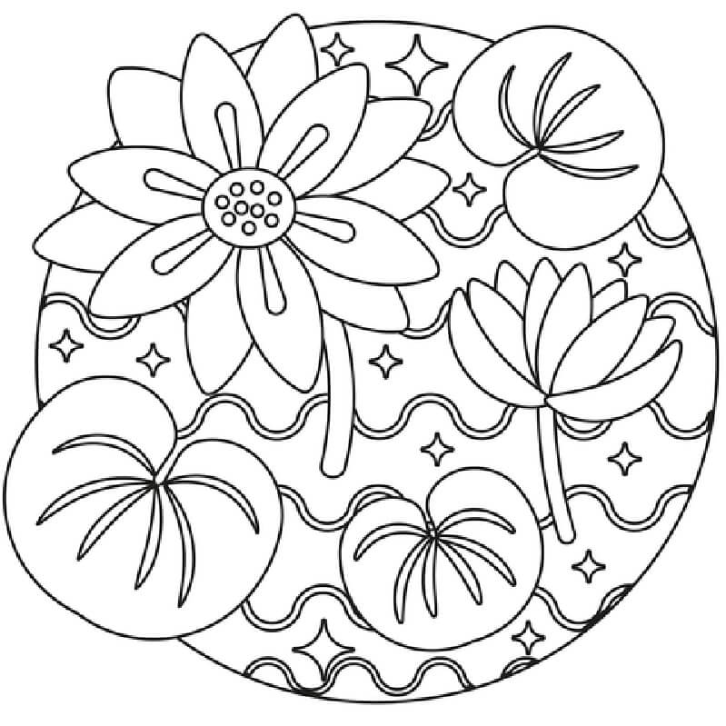 Beautiful  Lily Pad Coloring Game Beautiful  Lily Pad