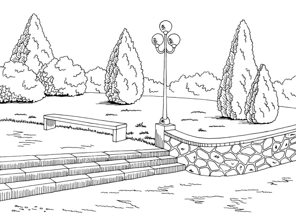Beautiful Park Coloring Game Beautiful Park