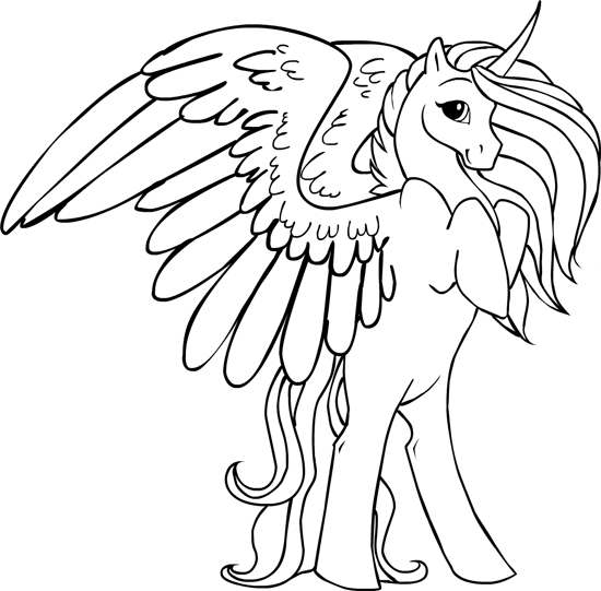 Beautiful Winged Unicorn Coloring Game Beautiful Winged Unicorn